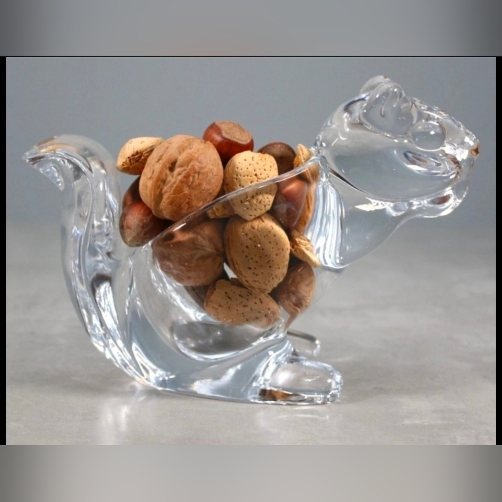 Sasaki Crystal Squirrel Chipmunk Glass Animal Candy Nuts